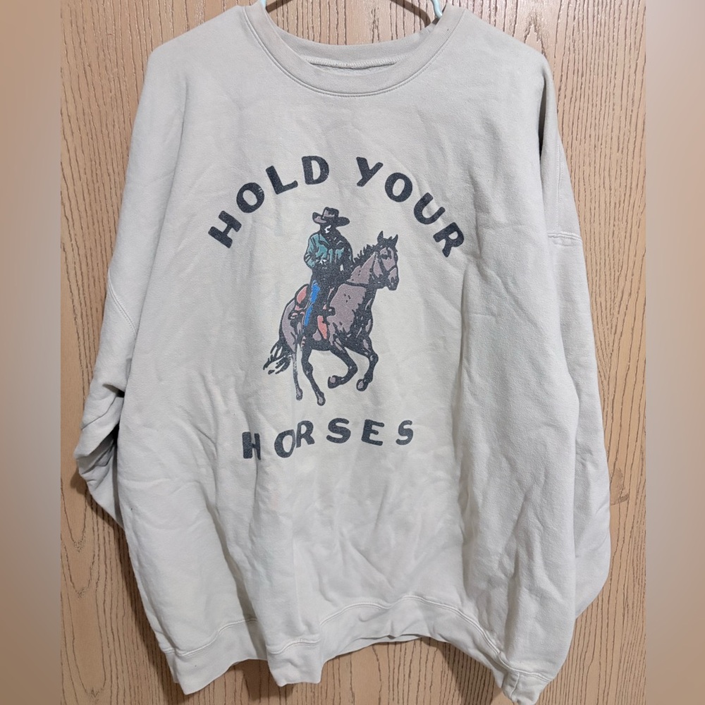 Hold Your Horses Graphic Sweater